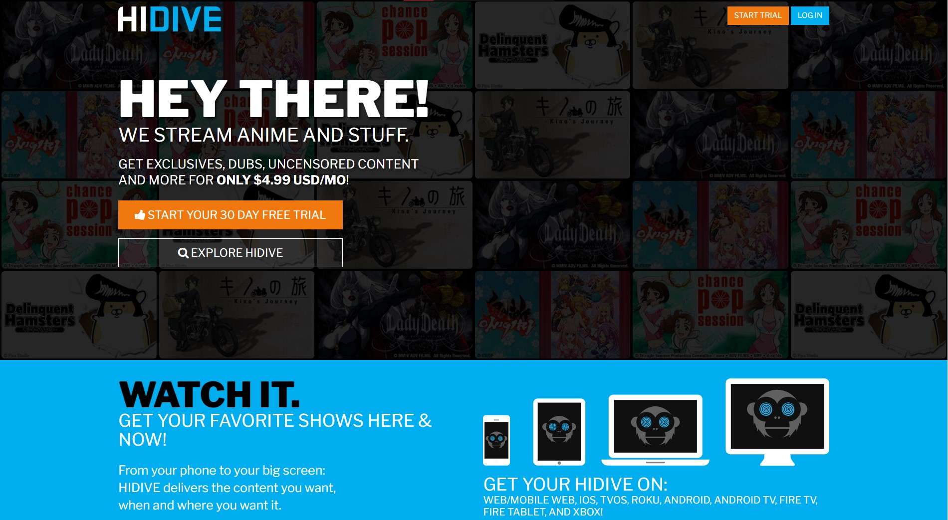 HIDIVE- how to watch anime for free